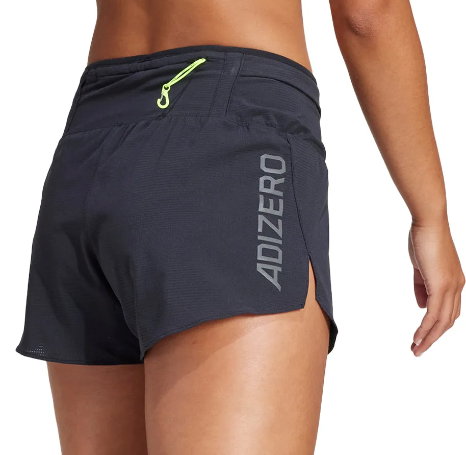 adidas Adizero Womens Split Running Shorts - Black Sport Wear Everyday Layer