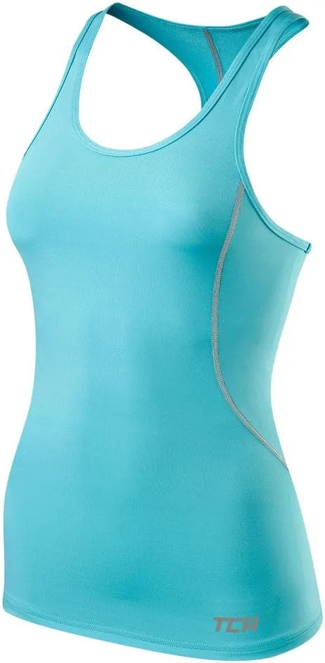 TCA Pro Performance Womens Running Vest Tank Top - Blue Quick Lightness