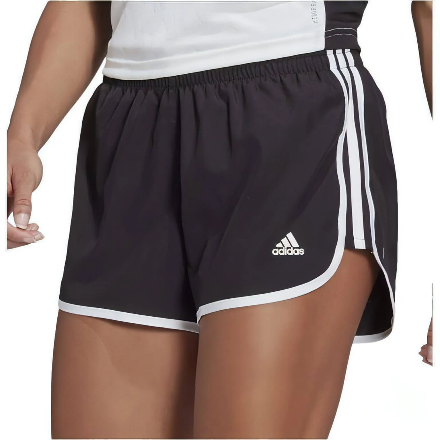 soft fit adidas 3 Inch Marathon 20 Womens Running Shorts - Black
