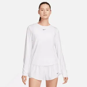 Women's One Classic DRI-FIT Long-Sleeve Top (100 - White/Black) Free Mind Soft Inner Lining