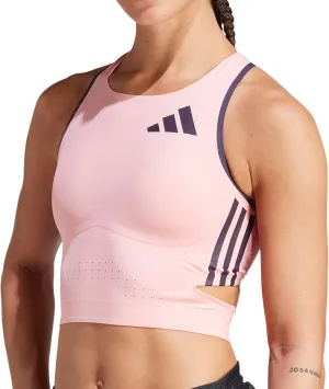 strong armor adidas Adizero Promo Womens Running Crop Top - Pink