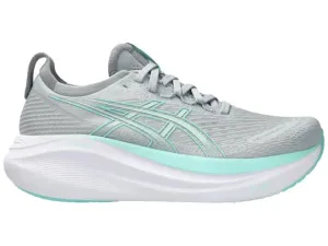 Reactive Energy Foam high - performance - feature shoes Asics | Gel-Nimbus 27 | Women's | Piedmont Grey/Illuminate Mint