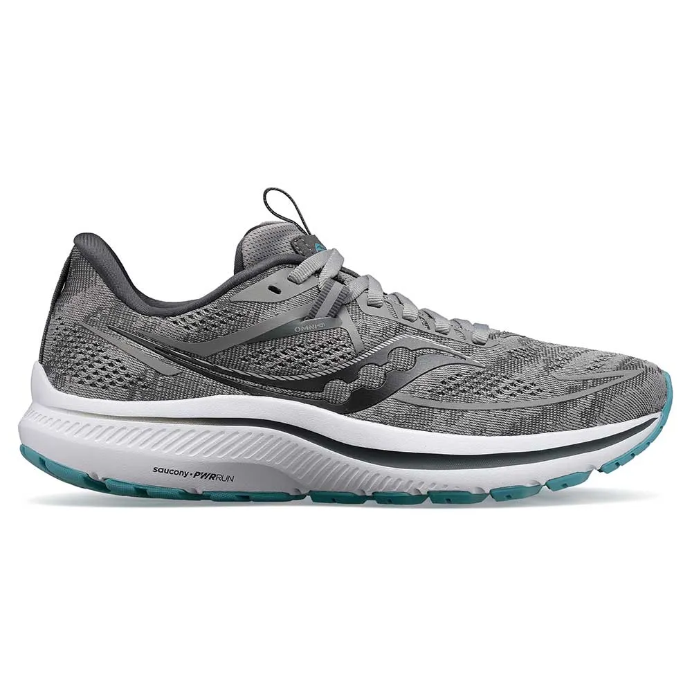 Women's Omni 21 Running Shoe- Alloy/Rainfall- Regular (B) Hyper Elastic Cushioning snow running shoes