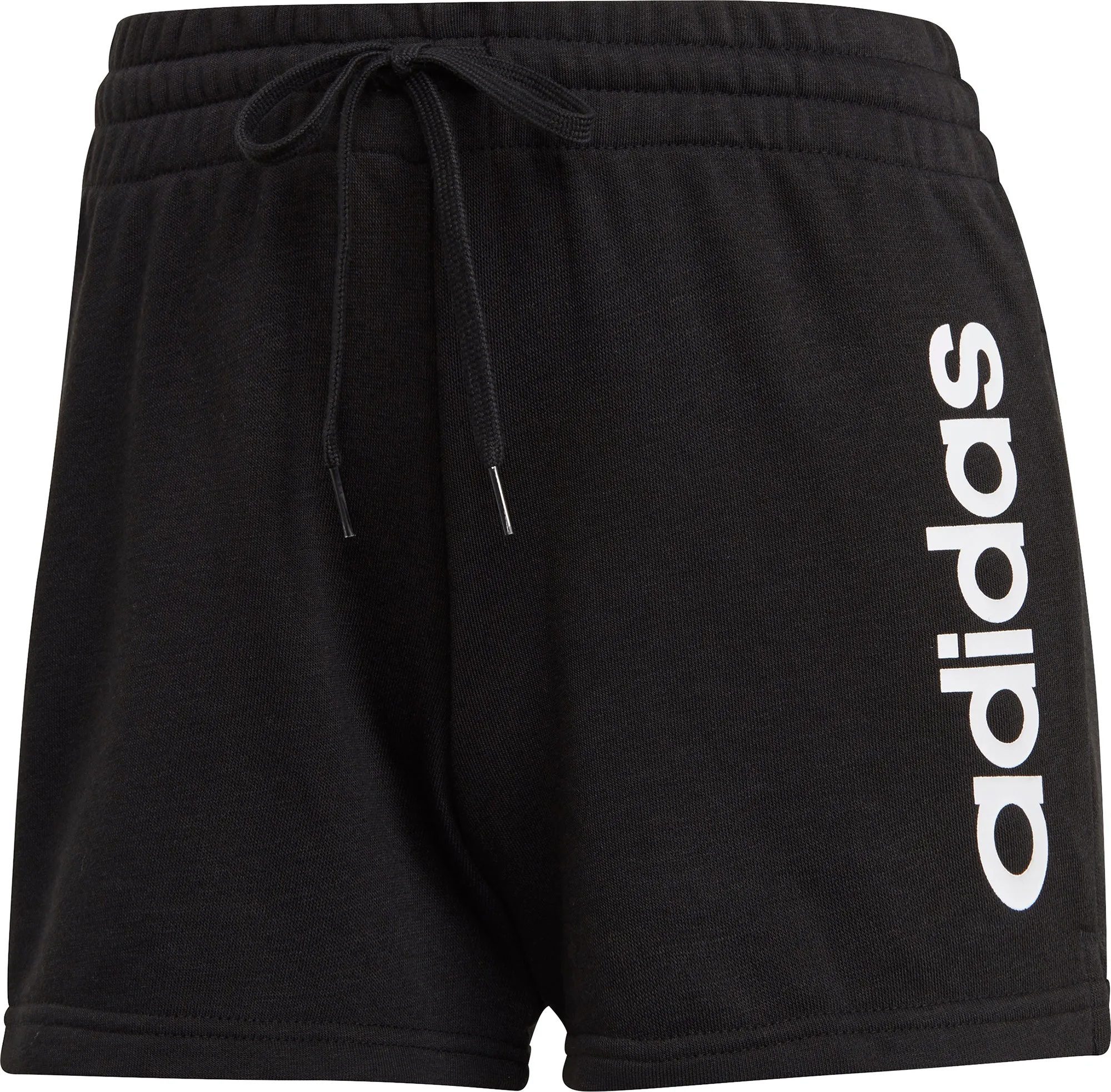 Easy Stretch Fit adidas Essentials Slim Logo Womens Training Shorts - Black