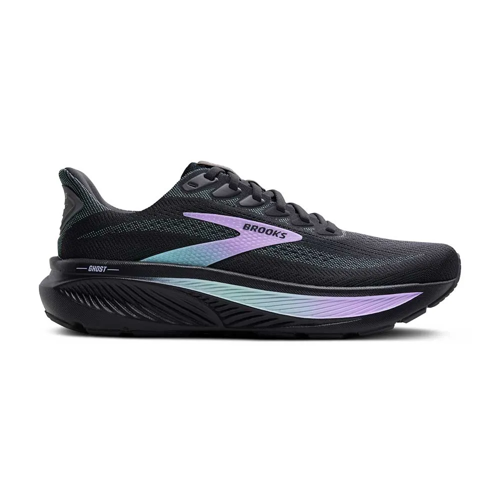 Dynamic Fit hydration packs Women's Ghost 17 Running Shoe - Grey/Clearwater/Purple - Wide (D)