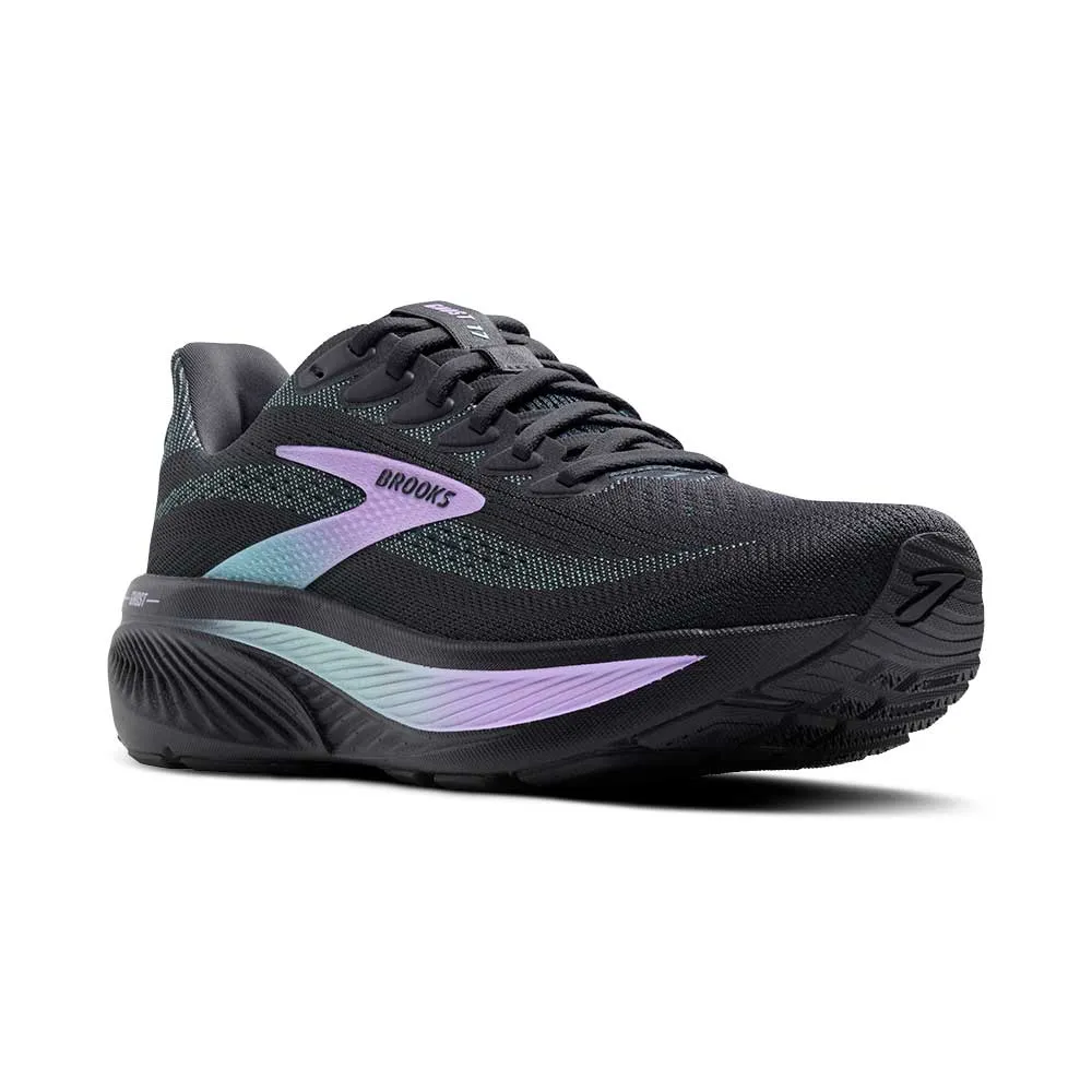 Compression Zoned Cushion Women's Ghost 17 Running Shoe - Grey/Clearwater/Purple - Wide (D)