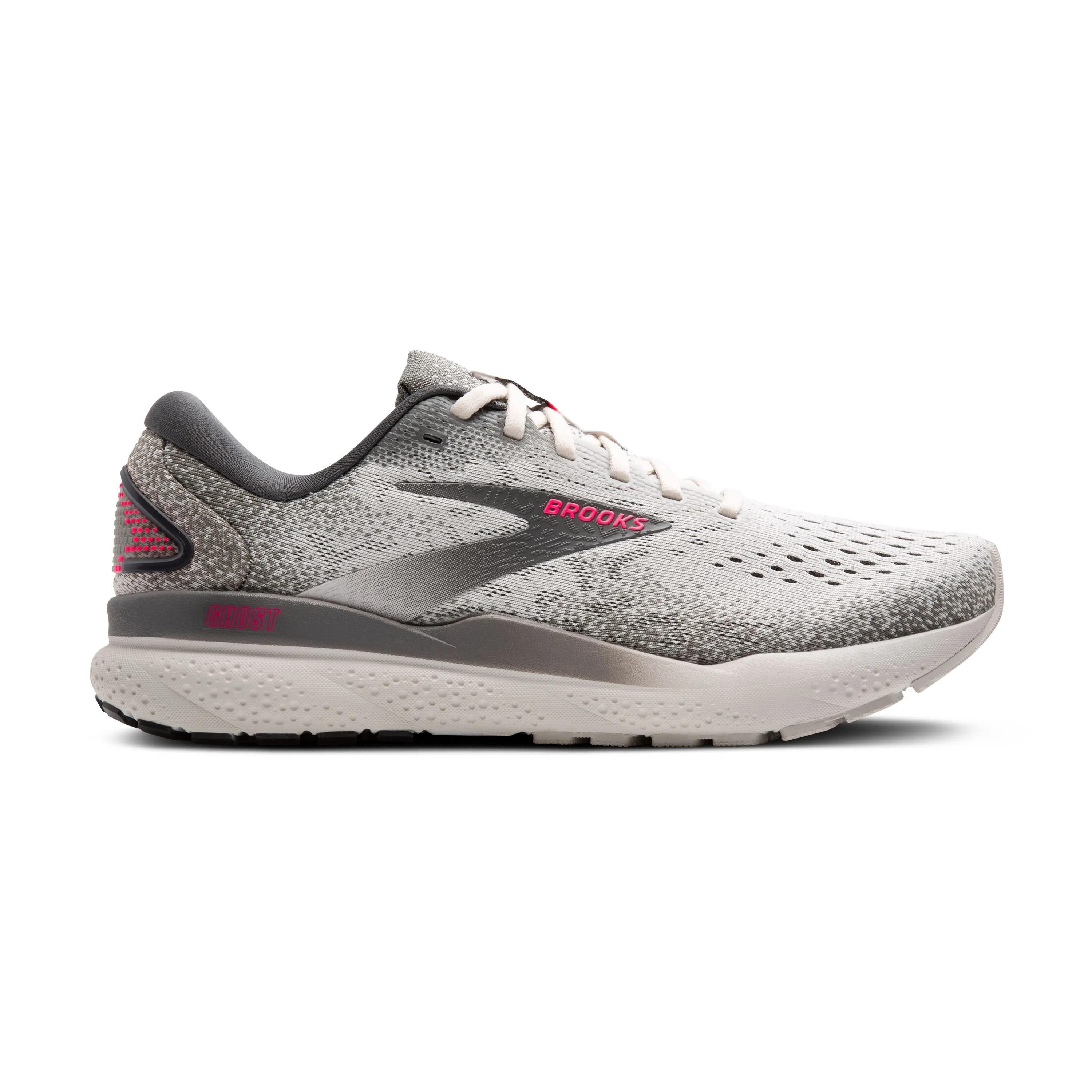 Sprinting Aid Brooks | Ghost 16 | Women's | Grey/Gargoyle/Pink