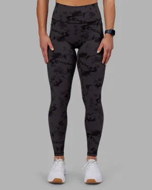 Fit Feel Fusion Ultra High-Rise Full Length Legging Pockets - Black Tie Dye