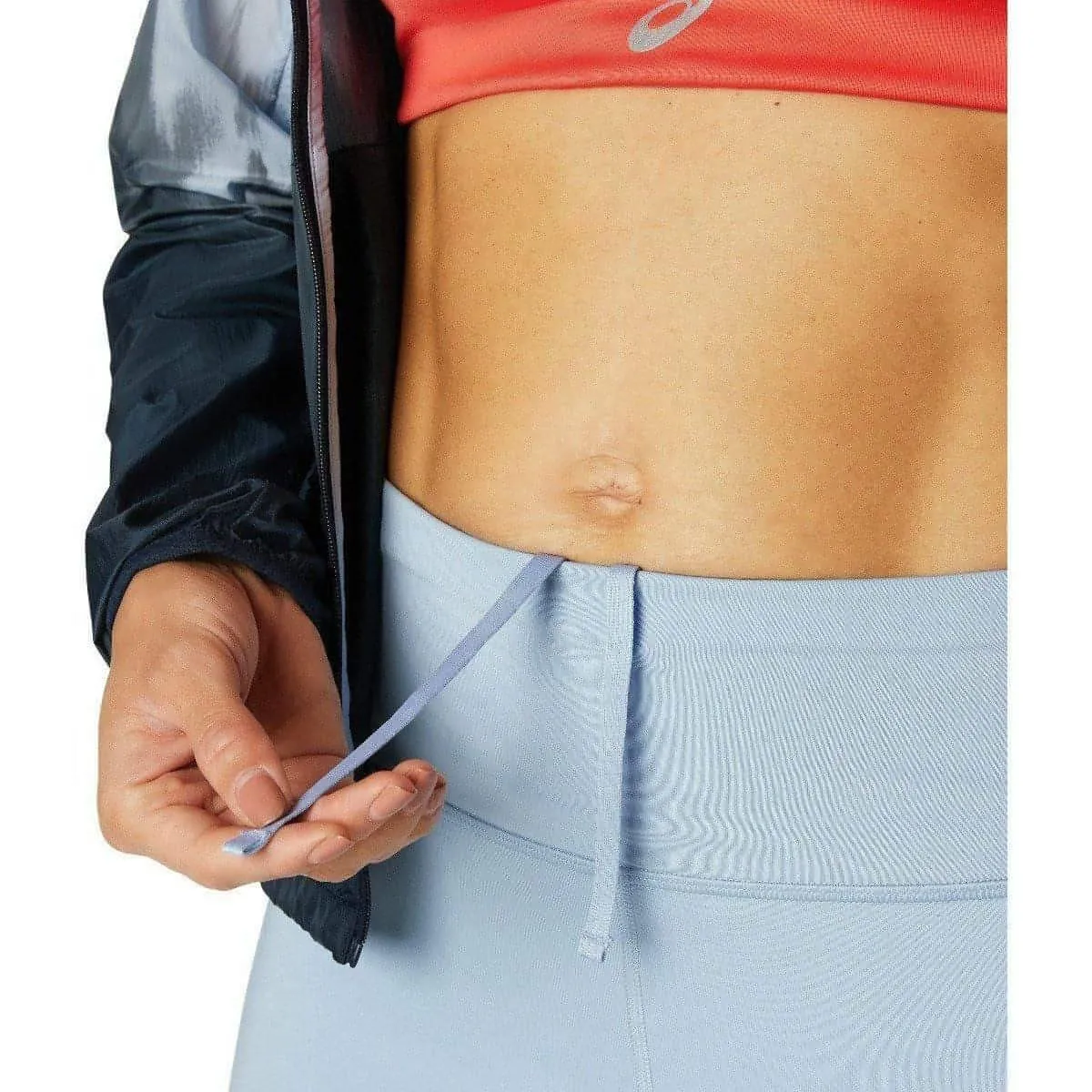 Abrasion Proof Fabric Asics Kasane Sprinter Womens Short Running Tights - Blue