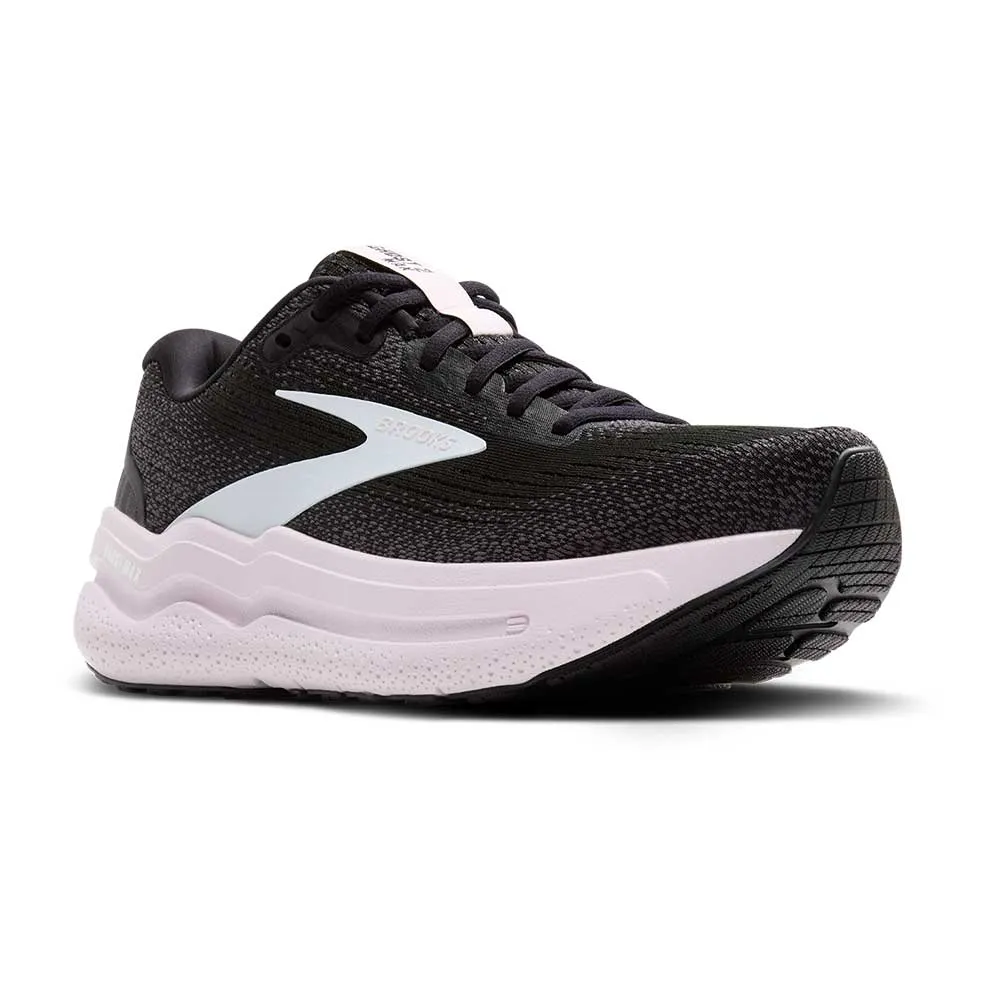 Reinforced Lace Holes Anatomic Lacing System Women's Ghost Max 2 Running Shoe - Black/White/Orchid Ice - Regular (B)