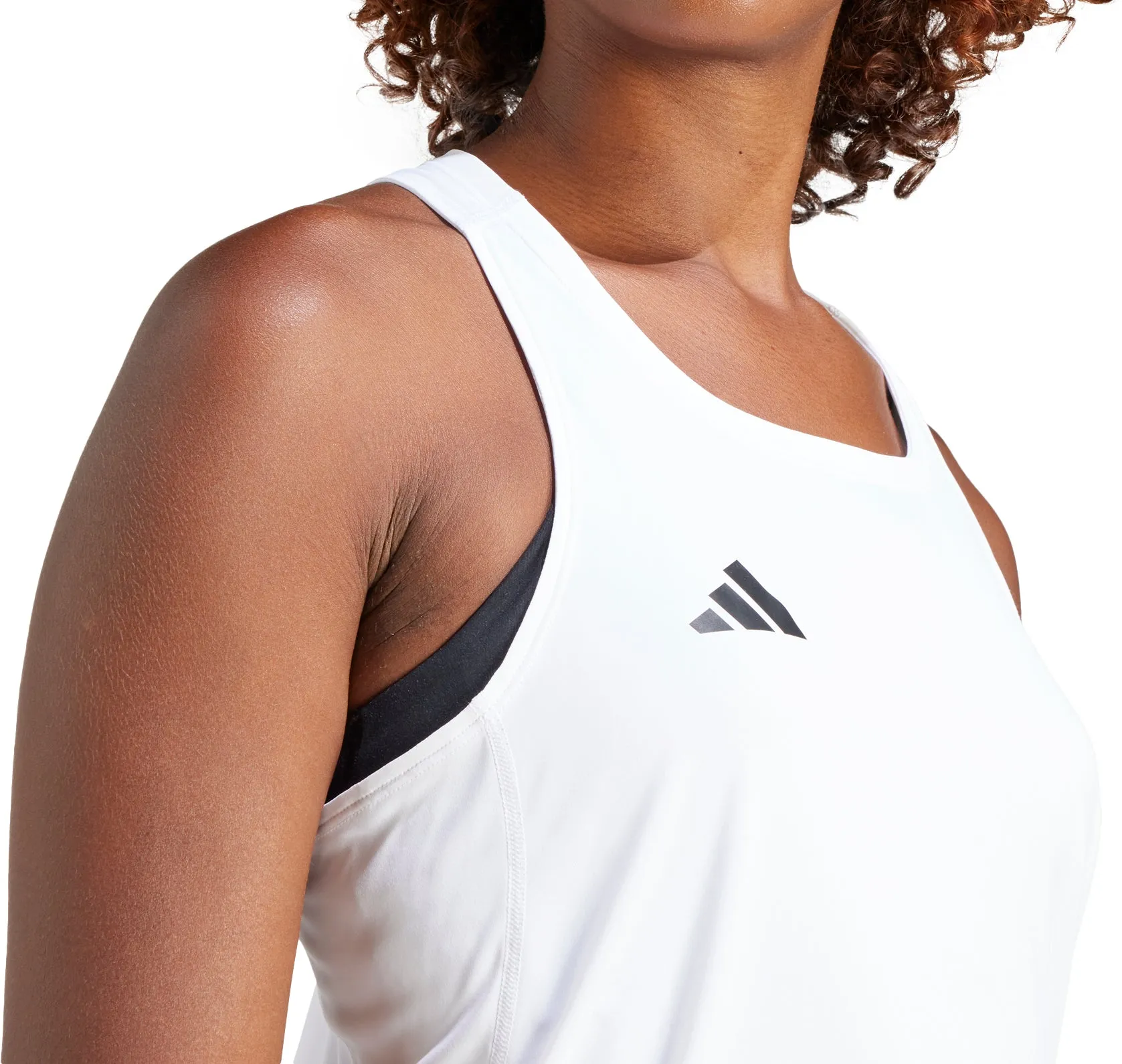 Travel Ready Athletic Performance Blend adidas Adizero Essentials Womens Running Vest Tank Top - White