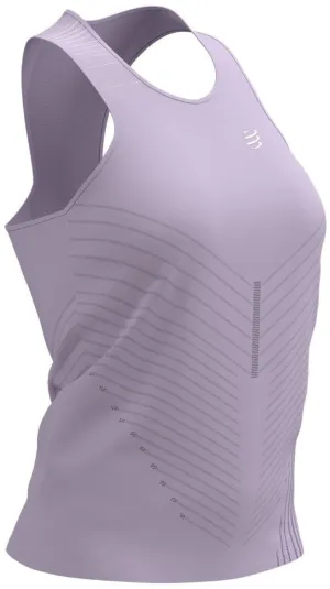 Odor Blocking Temperature Regulating Fabric Compressport Performance Womens Running Vest Tank Top - Purple