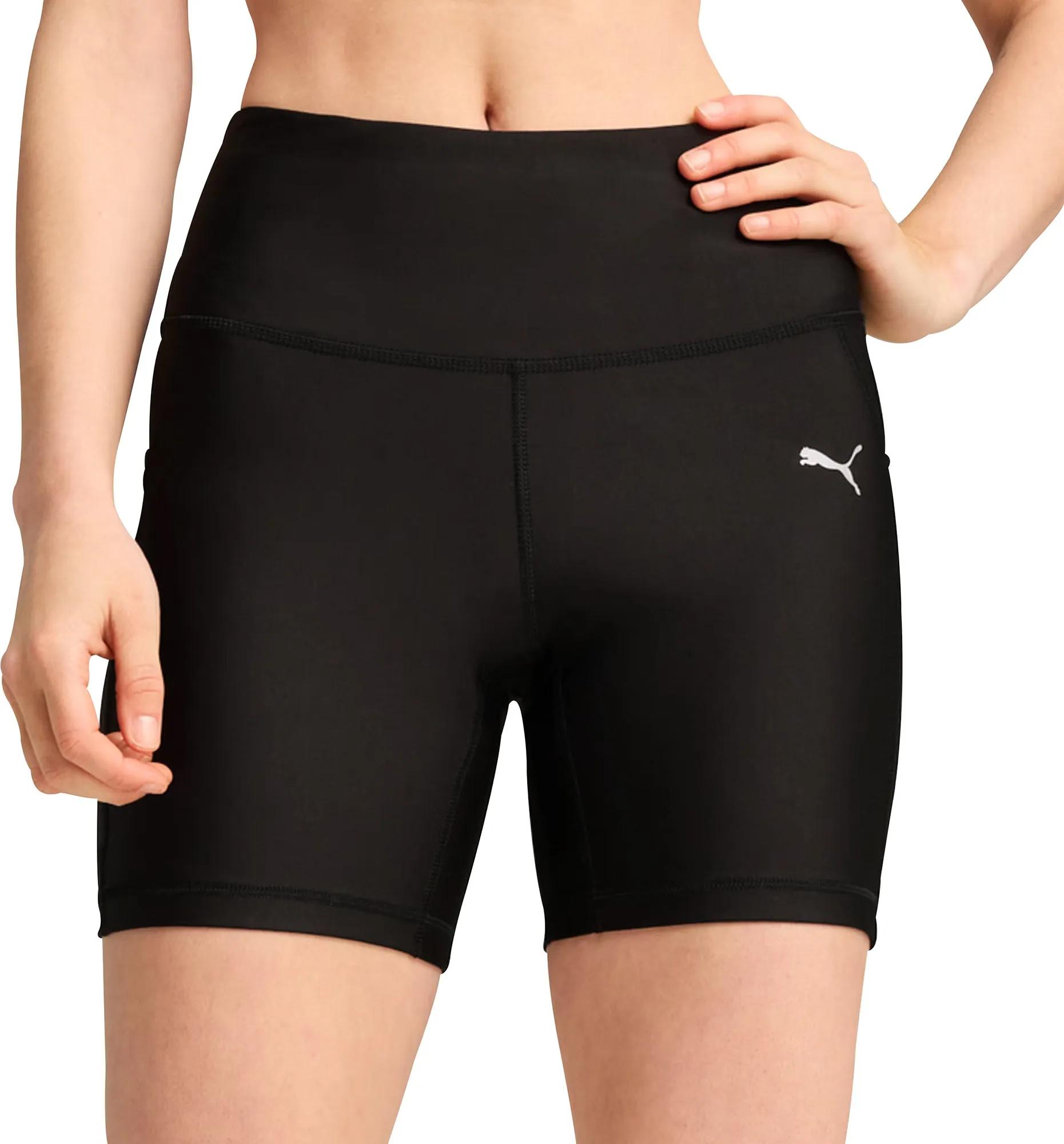 embroidery work Puma Velocity 5 Inch Womens Short Running Tights - Black