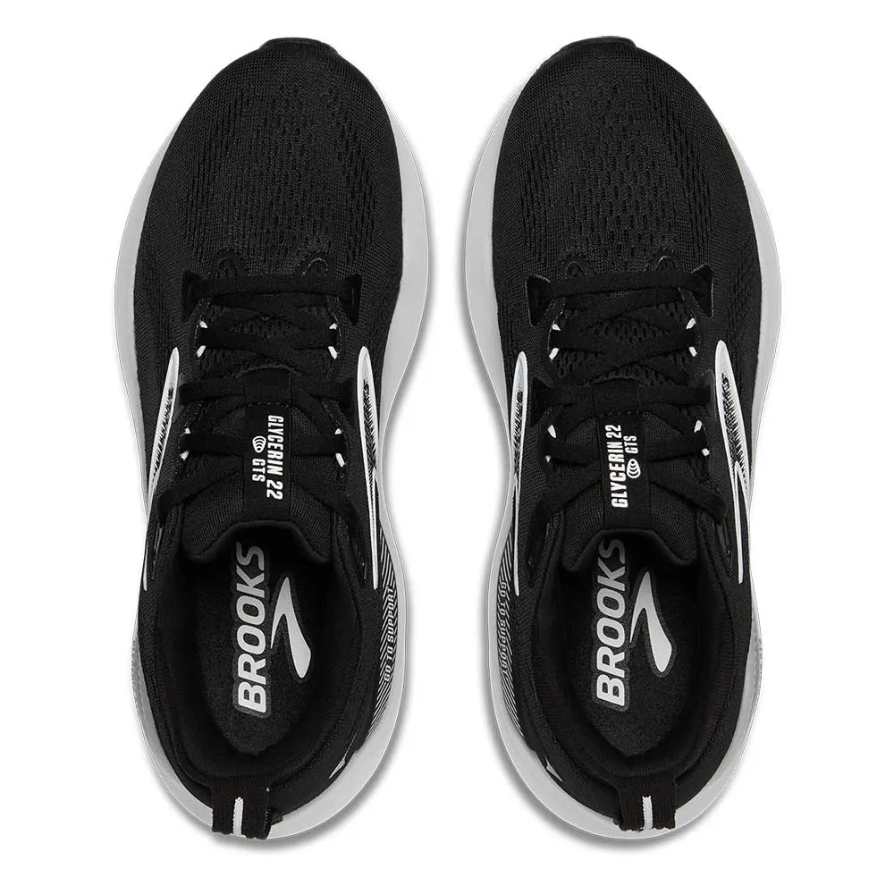 Women's Glycerin GTS 22 Running Shoe - Black/Grey/White - Regular (B) Narrow - footed