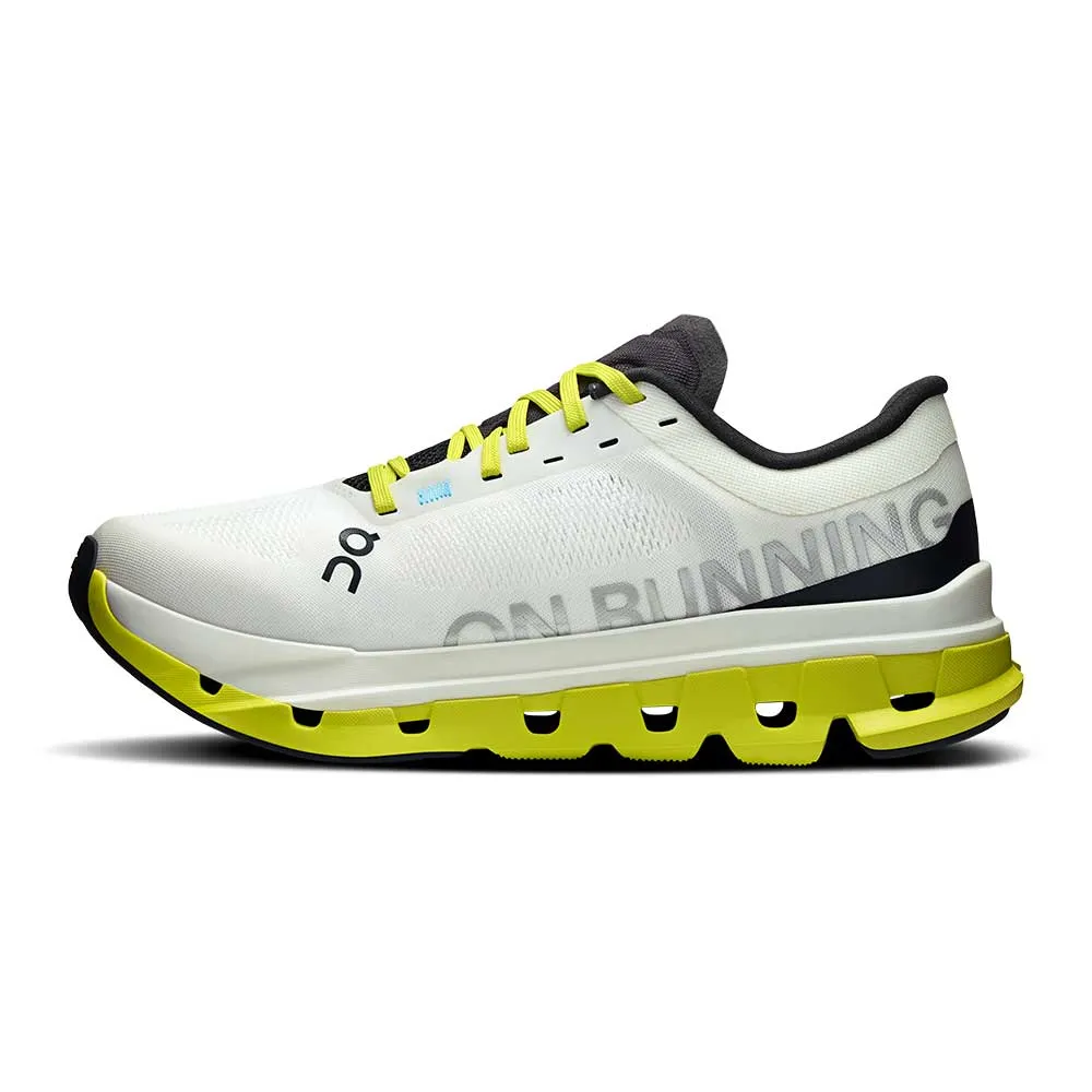 running for mental clarity Impact Diffusing Structure Women's Cloudflow 5 Running Shoe - White/Lime - Regular (B)