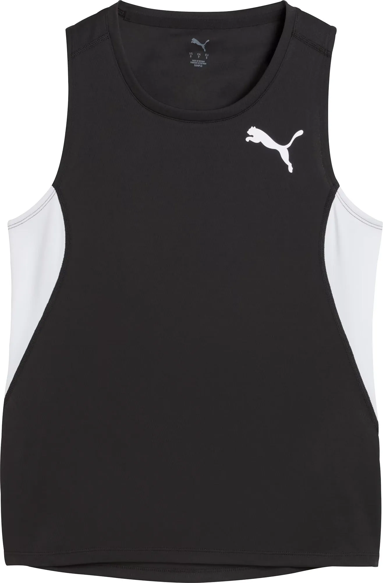 Fresh Smooth Moisture control Puma Cross The Line 3 Womens Running Vest Tank Top - Black
