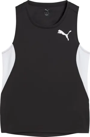 Fresh Smooth Moisture control Puma Cross The Line 3 Womens Running Vest Tank Top - Black
