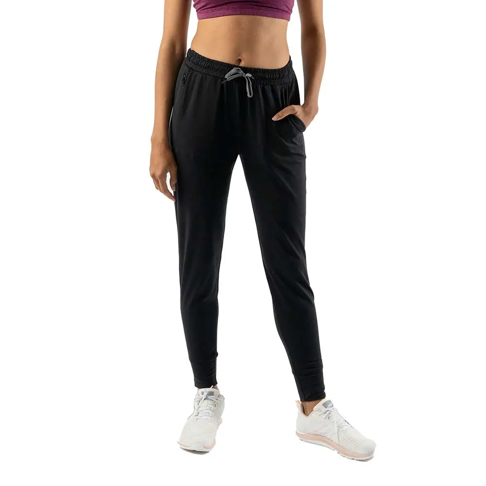 Endurance Leggings RubberizedGripWaist Women's EZ Joggers 2.0 - Black