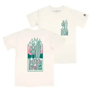 Burning River Surf Club - Indie Retro - Mens/Unisex Crew T-shirt SunProtectionFabric