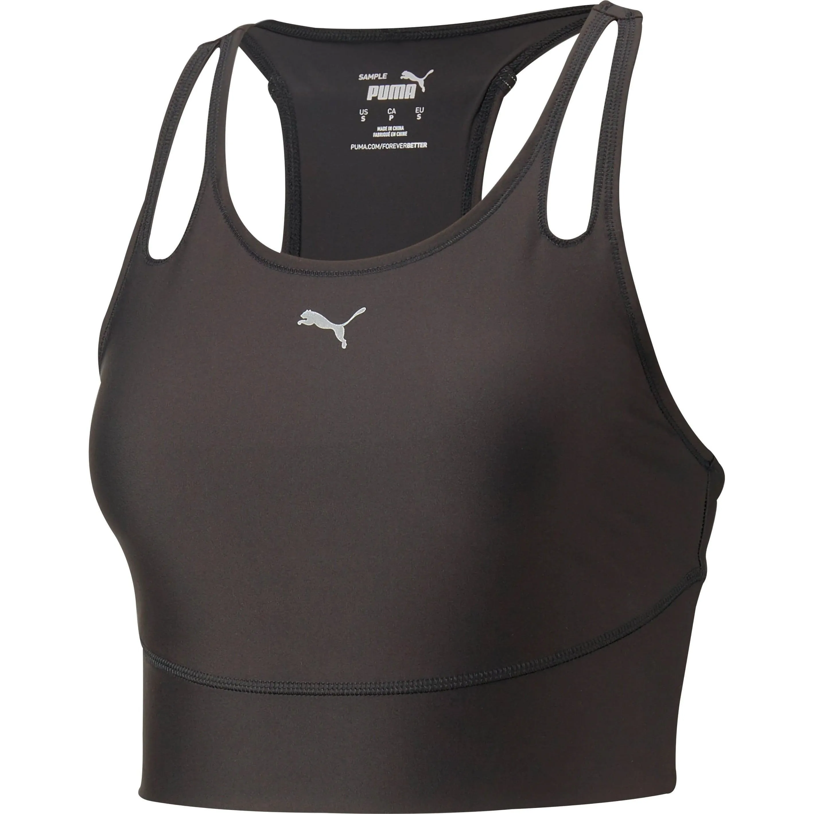 Puma Run Ultraform Womens Running Cropped Vest Tank Top - Black Sturdy closed space