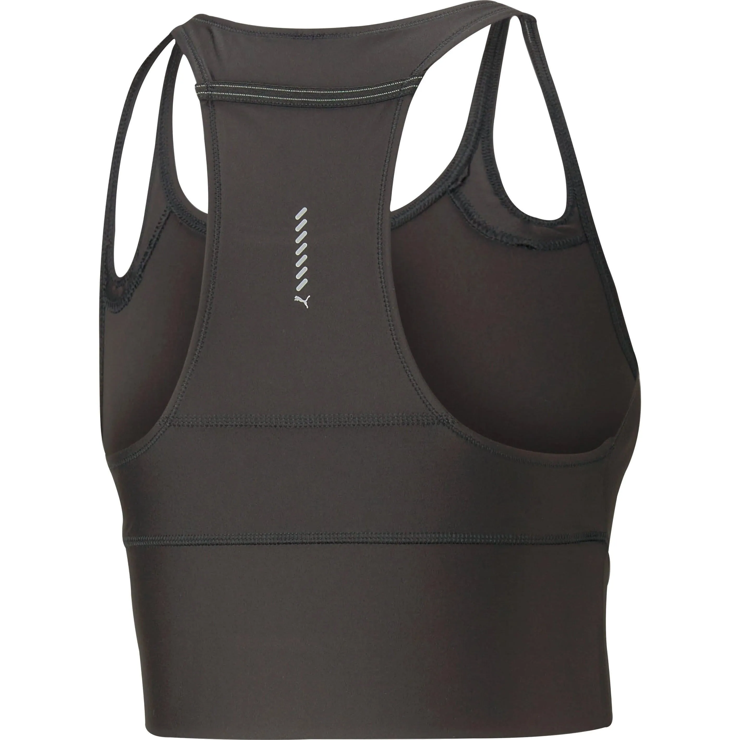 Puma Run Ultraform Womens Running Cropped Vest Tank Top - Black Energy - Saving QuickRelease Closure