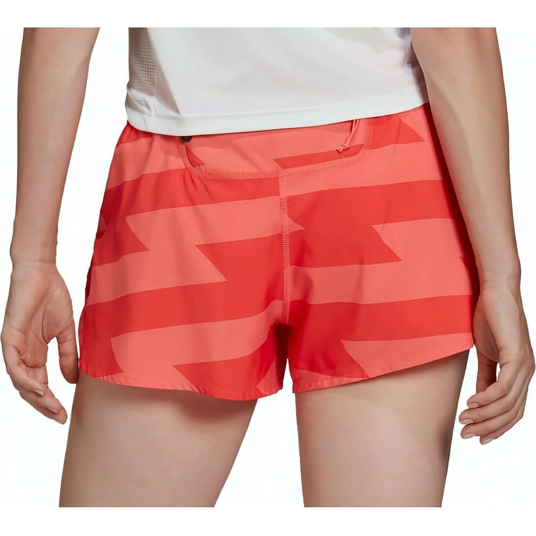 Flexible Wear Chill Mode adidas Run Fast 3 Inch Split Womens Running Shorts - Pink