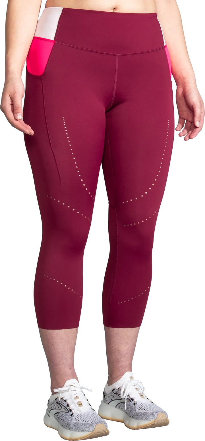 Washable fabric Glitter Glow Women's Method 3/4 Tight (633 - Razzmatazz/Quartz/Hyper Pink)