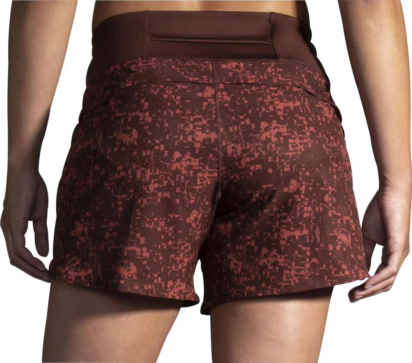 Brooks Chaser 5 Inch Womens Running Shorts - Red Quick Layer Wear Adjustable Drawcord