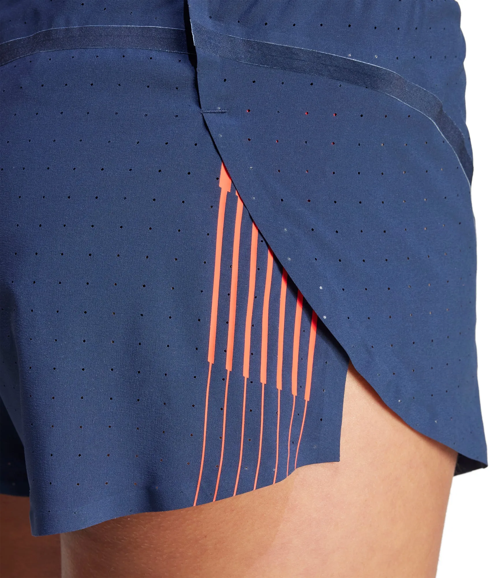 Performance Comfort adidas Adizero Team GB Womens Split Running Shorts - Blue