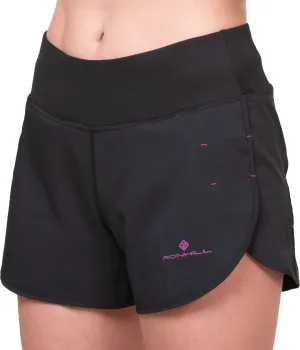 Ronhill Tech 4.5 Inch Womens Running Shorts - Black Relaxed Style Hidden Storage Compartment