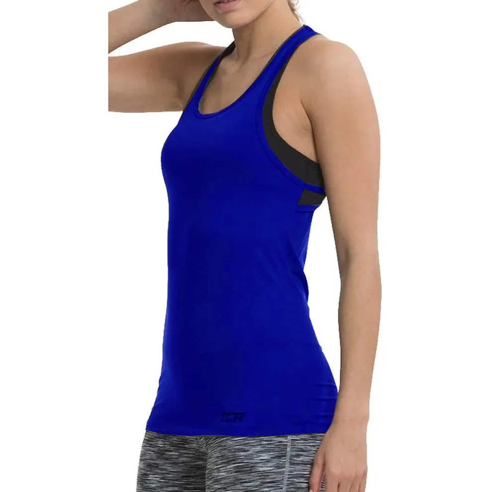 Long - term - usable Seamless construction TCA Tech Racerback Womens Running Vest Tank Top - Blue