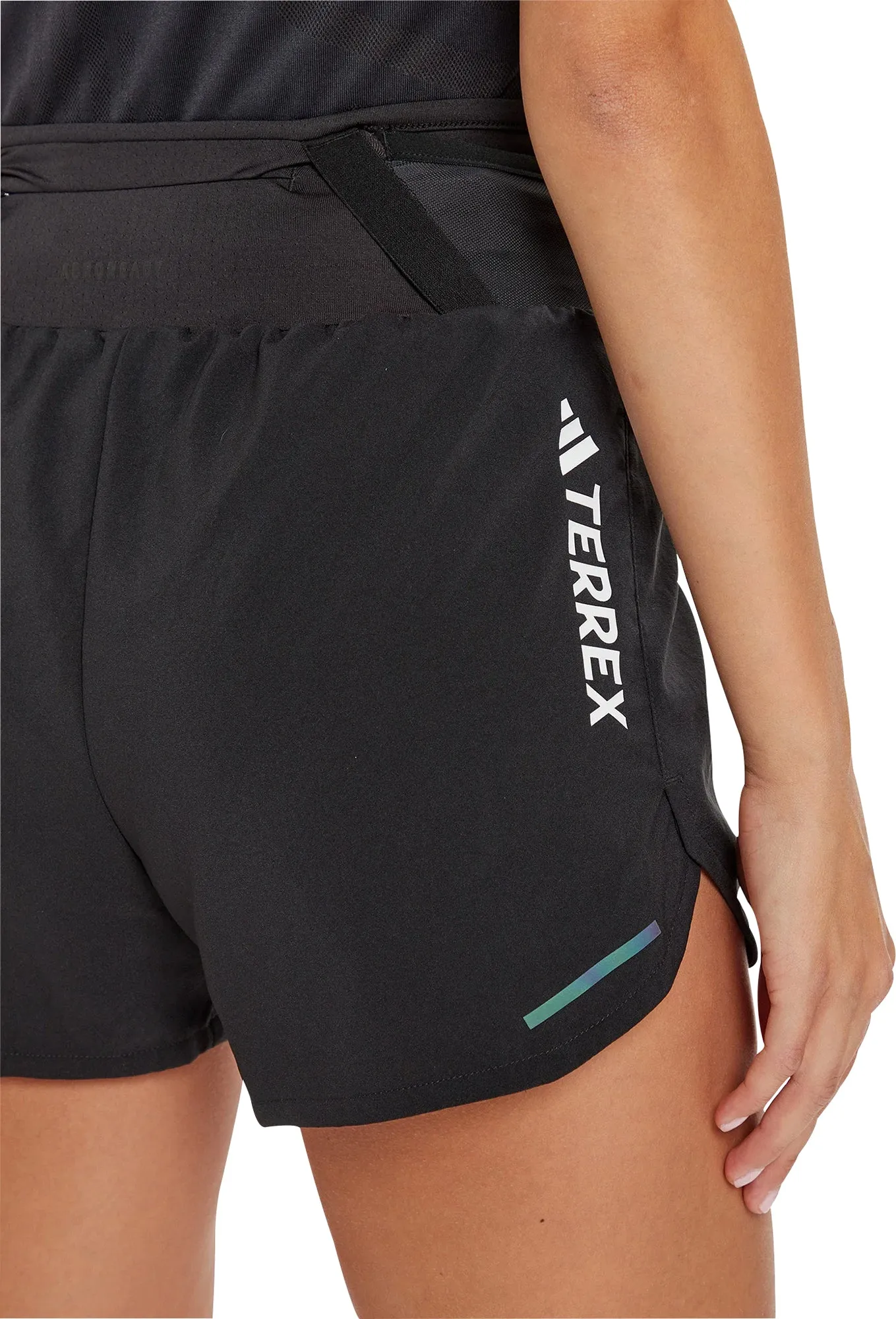Chafe Resistant Edges adidas Terrex Agravic 3 Inch Womens Running Shorts - Black