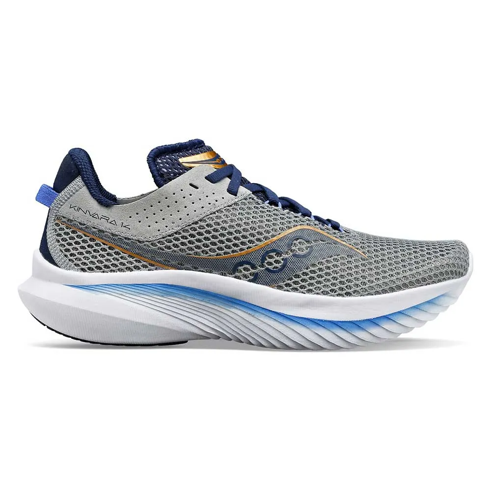 Women's Kinvara 14 Running Shoe- Fossil/Pool- Regular (B) Comfort Cushioning narrow - fitting