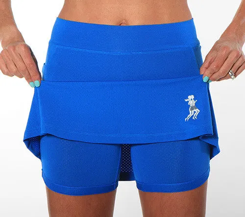 Cobalt Blue Ultra Swift Athletic Skirt Unique Feature Bold Statement