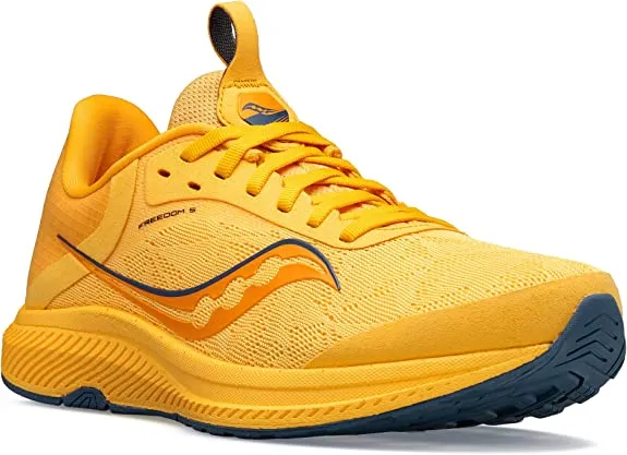 Saucony | Freedom 5 | Women's | Gold/Basin Light - On - Feet