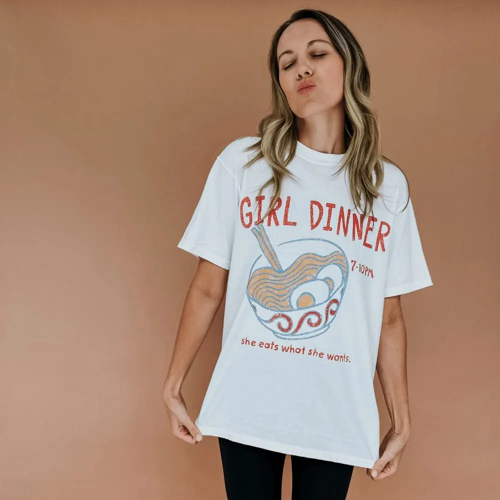 Girl Dinner Tee Premium Cotton Light Fit
