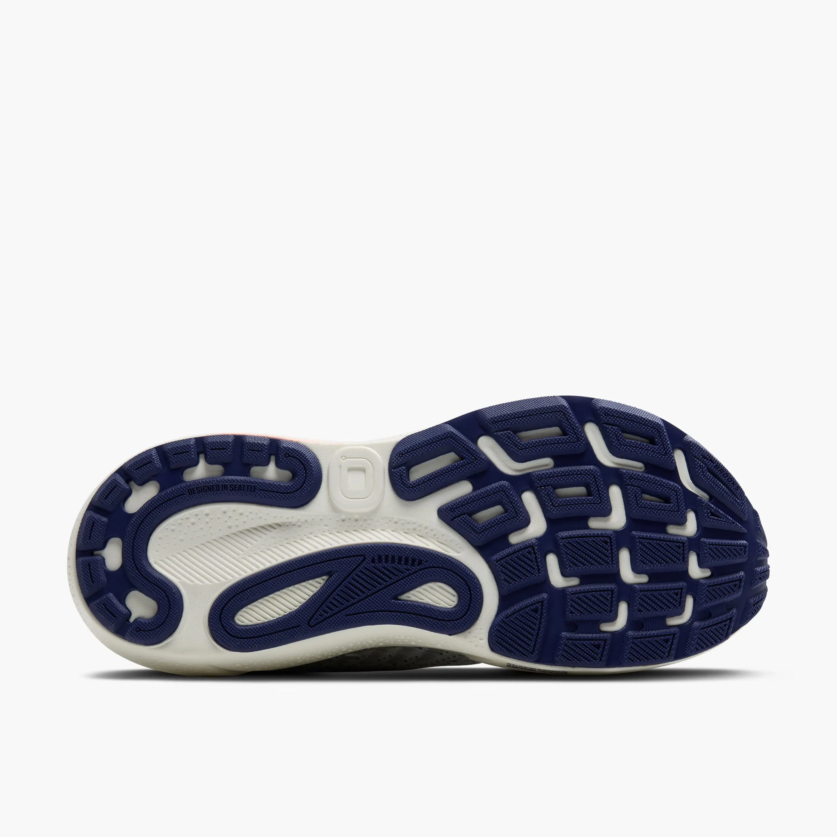 Odor Resistant Brooks Women's Adrenaline GTS 24 Wide Fit Running Shoes Grey / Blue Ribbon / Peach