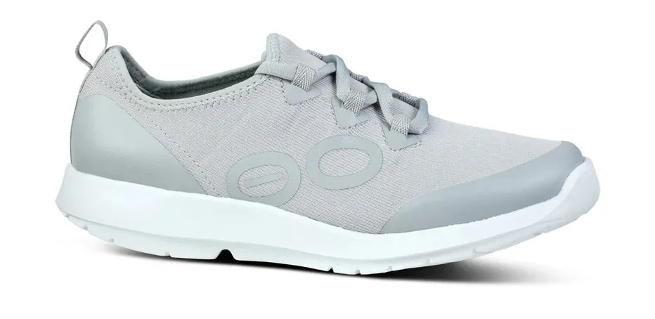 Oofos | OOmg Sport LS Low Shoe | Women's | Slate running in humid weather