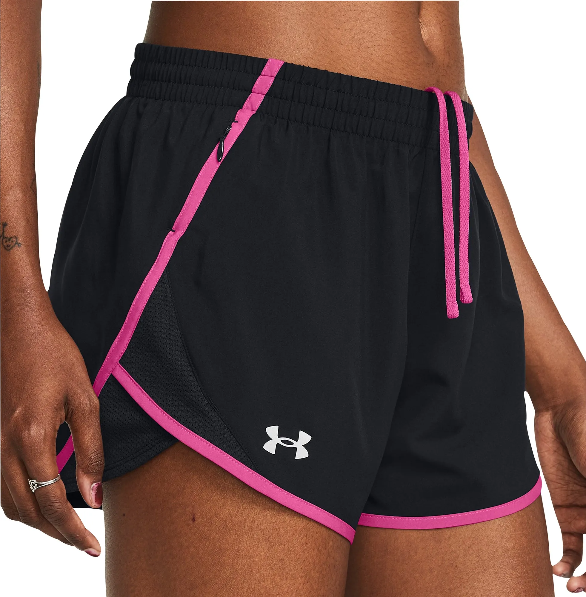 Light Design Chill Breeze Fit Under Armour Fly By 3 Inch Womens Running Shorts - Black