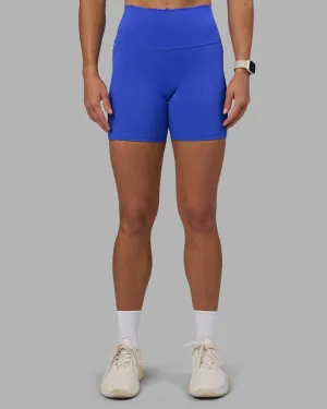 Fusion High-Rise 6" Short Pockets - Power Cobalt Chilly Comfort Durable Stitch All Ages
