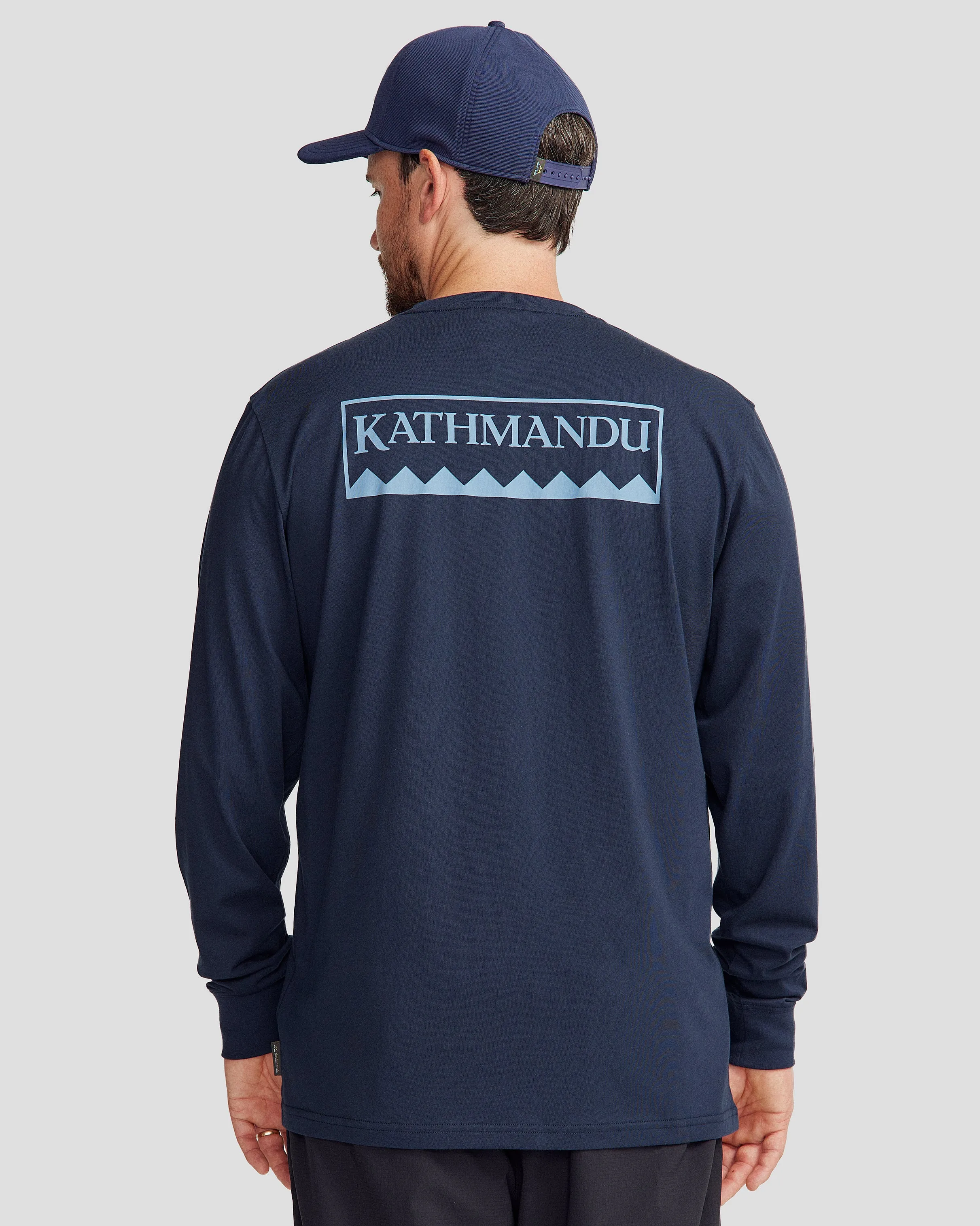 Men's Heritage Logo Organic Cotton L/S Tee - Pure Navy Comfy Design Wear