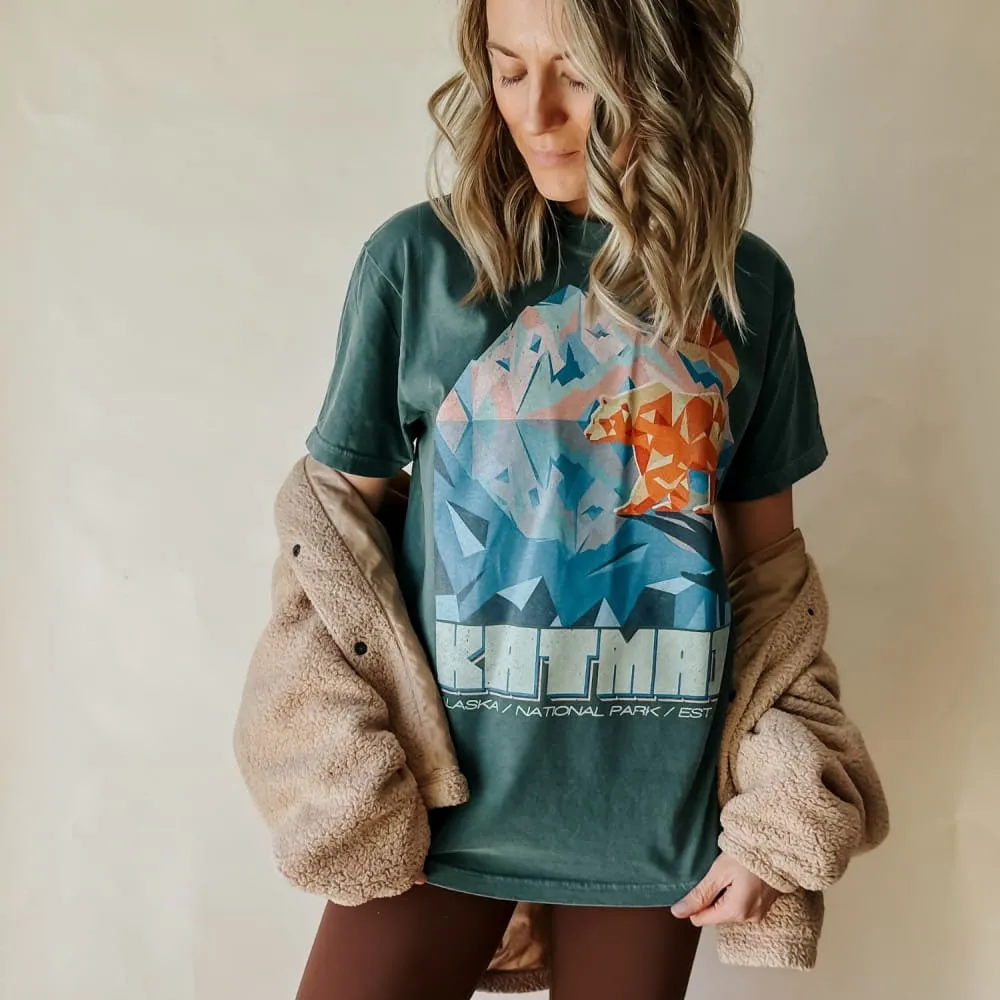 Quick Fit Comfy Casual Wear Katmai National Park Tee