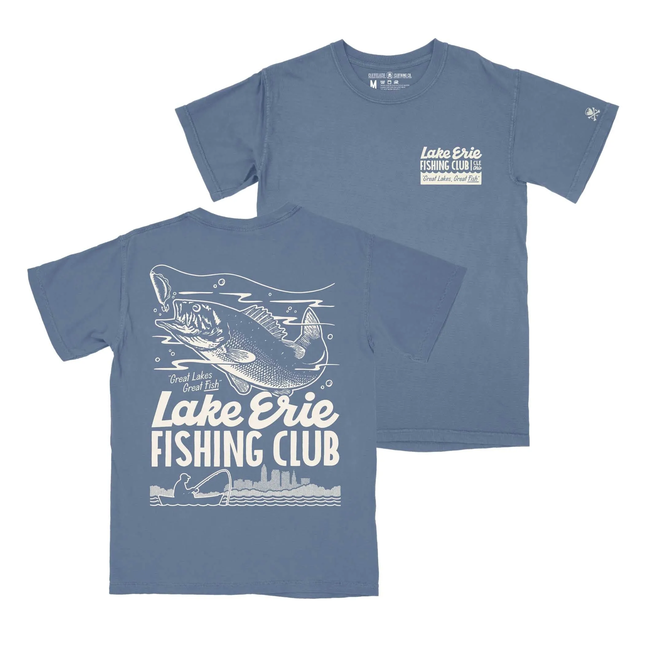 Practical Comfort Lake Erie Fishing Club - Mens/Unisex Crew T-Shirt