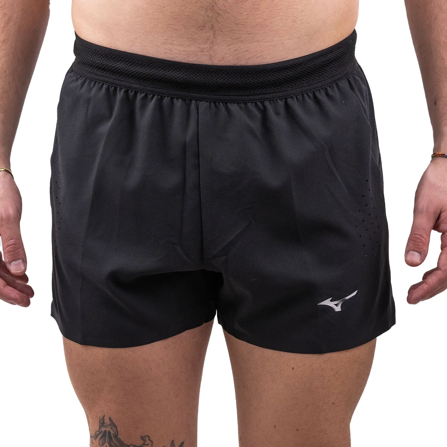 Mizuno Tech Light 3.5 Inch Mens Running Shorts - Black Active Performance Elastic Fit