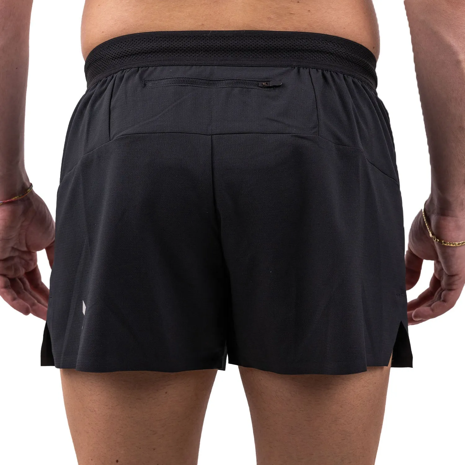 Mizuno Tech Light 3.5 Inch Mens Running Shorts - Black Unisex Design