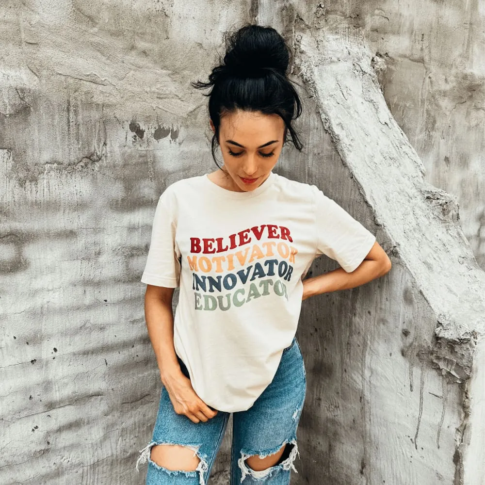 Educator Tee TexturedWeavePattern