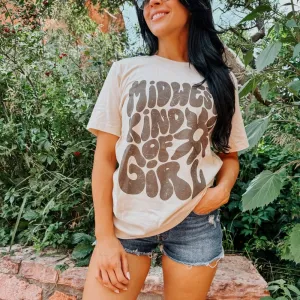 Midwest Kind of Girl Tee Eco Friendly Fabric VintageWashEffect