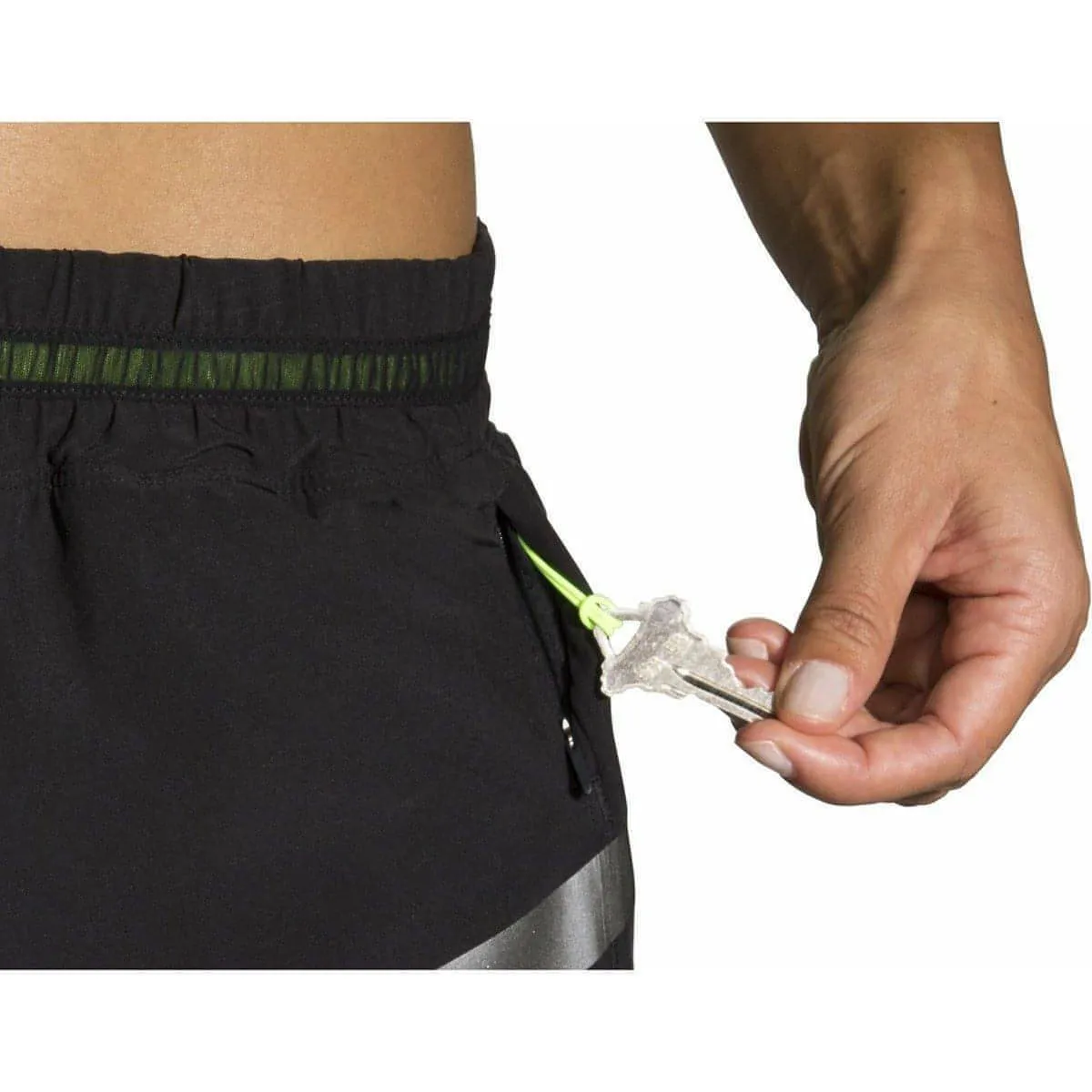 Brooks Carbonite 4 Inch Womens Running Shorts - Black Casual Fit Design