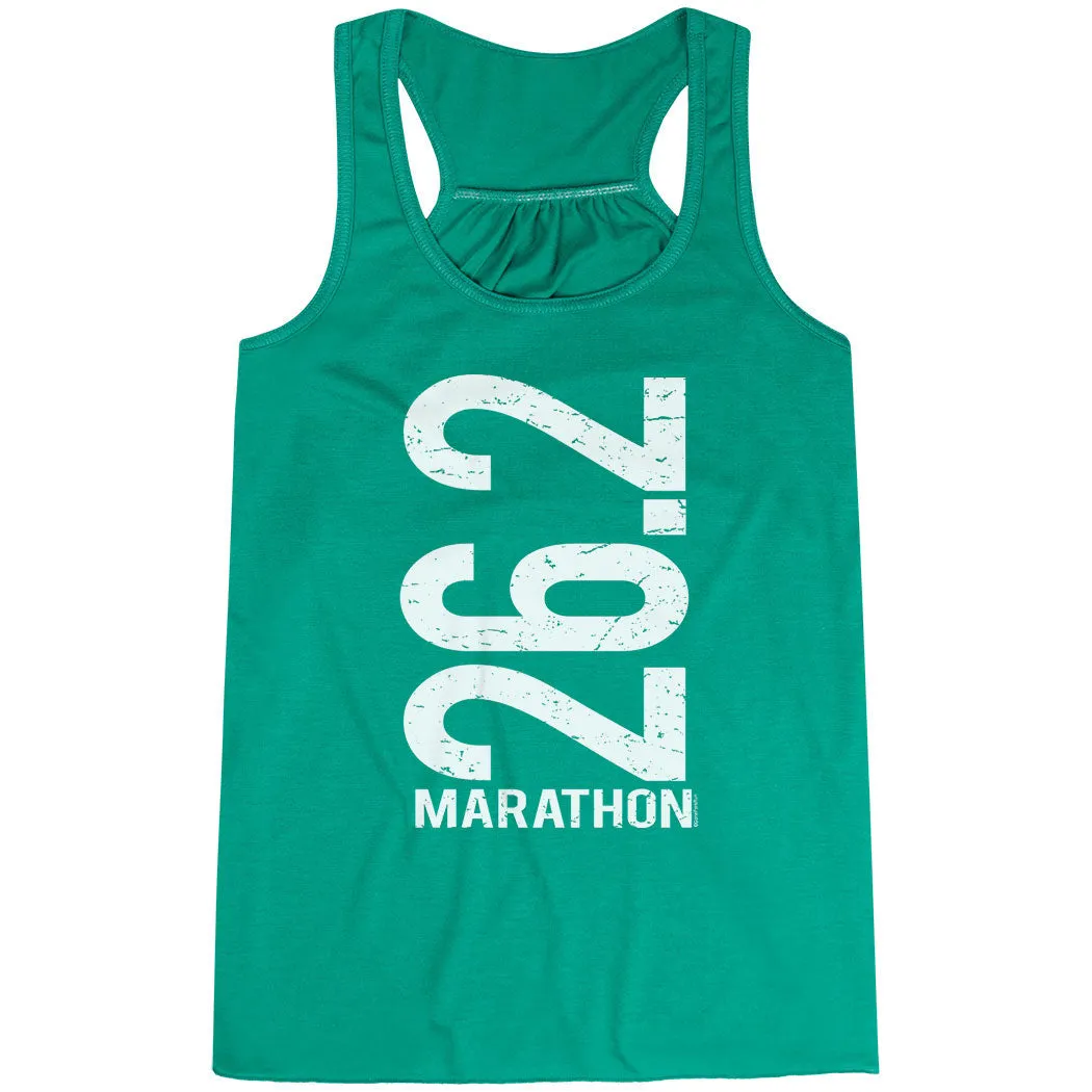 Flowy Racerback Tank Top - 26.2 Marathon Vertical Sublimation Print
