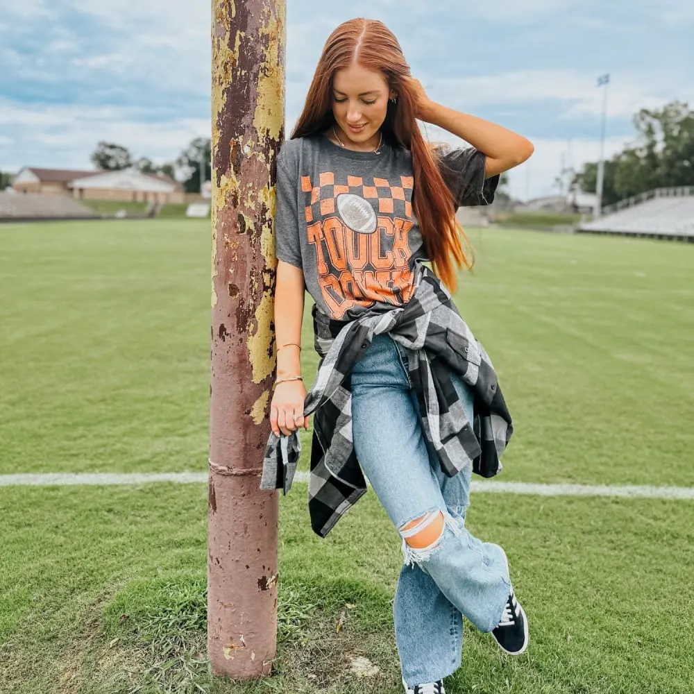 Durable Style Touchdown Acid Wash Tee